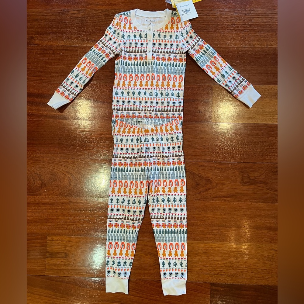 Roller Rabbit Kids Bands Weave Pajamas, Size 4 Years, NWT